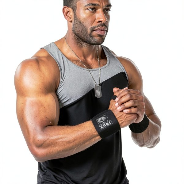 ZAKI 69 Wrist Support Elastic Wrap for Heavy Lifts Black-3