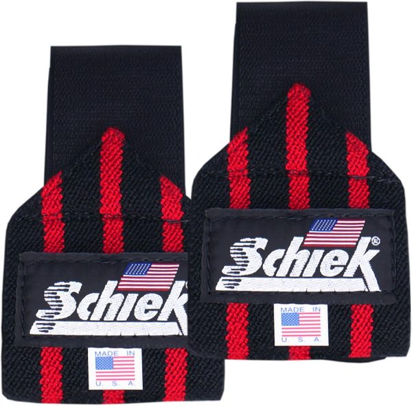 Schiek Heavy Duty Wrist Wraps Black/Red 12 Inch-4