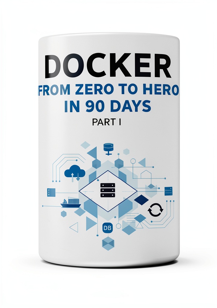 'Docker from zero to hero in 90 Days Kindle book cover'