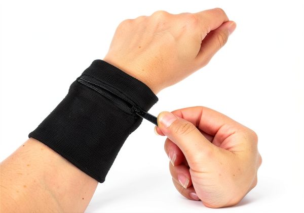 Wristband Black Polyester Running Wrap by LIQWEI-5