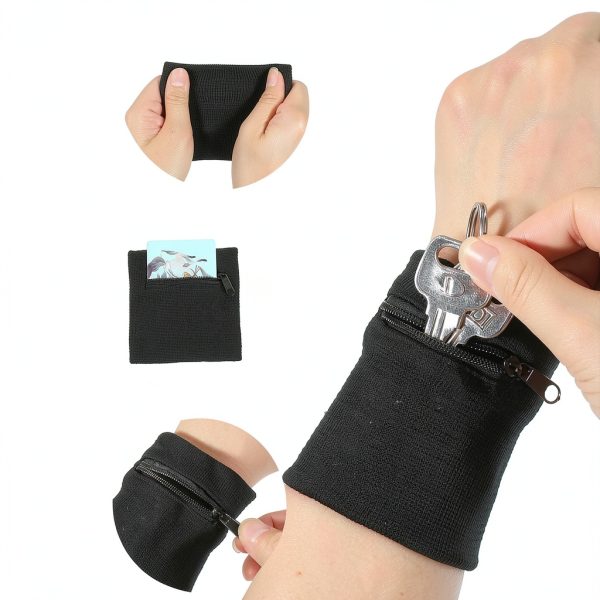 Wristband Black Polyester Running Wrap by LIQWEI-2