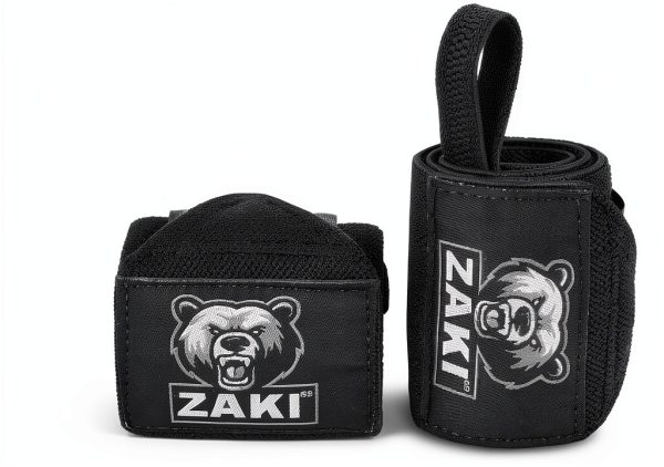 ZAKI 69 Wrist Support Elastic Wrap for Heavy Lifts Black-1