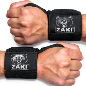 ZAKI 69 Wrist Support Elastic Wrap for Heavy Lifts Black-0
