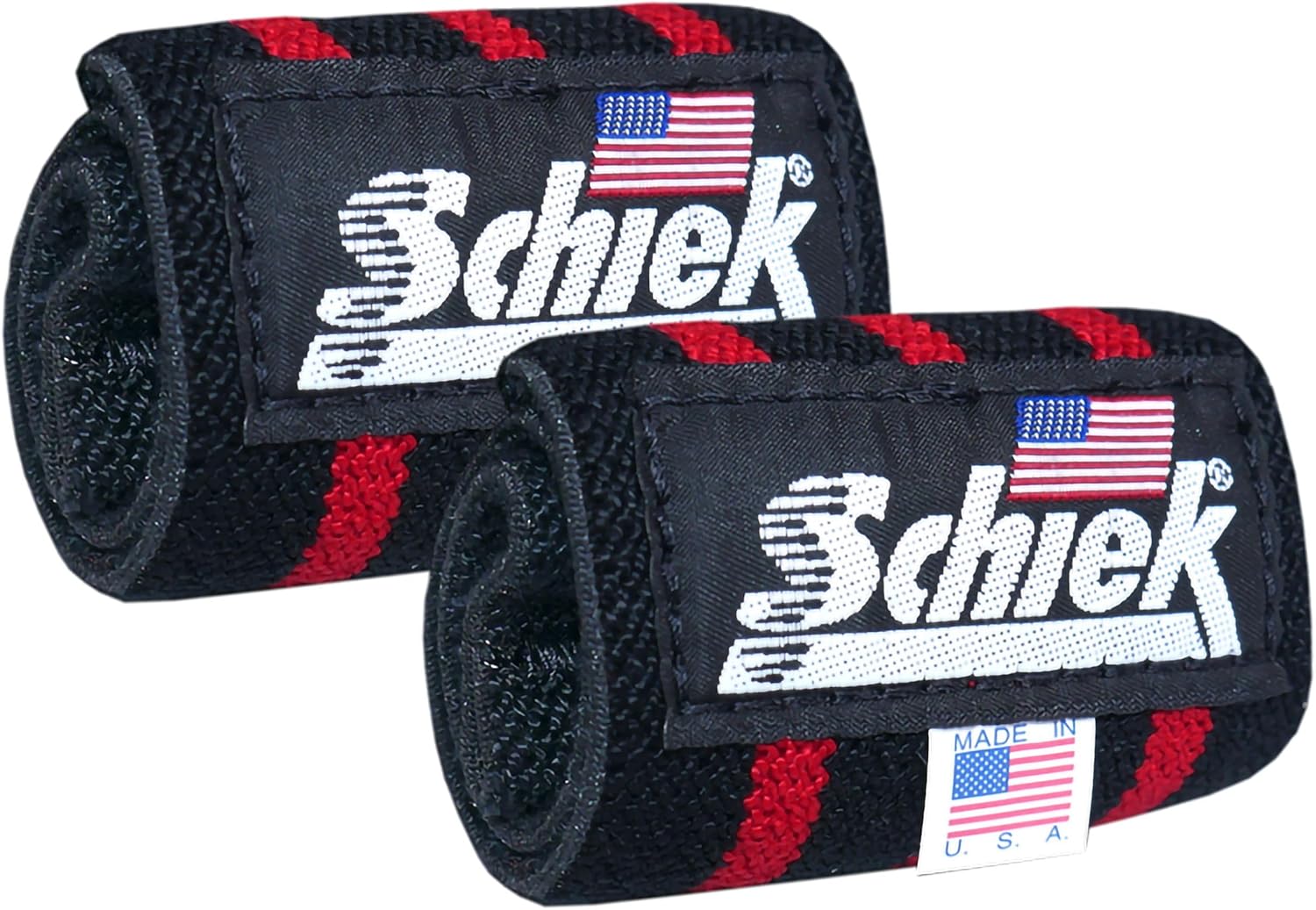 Heavy-duty wrist wraps in use