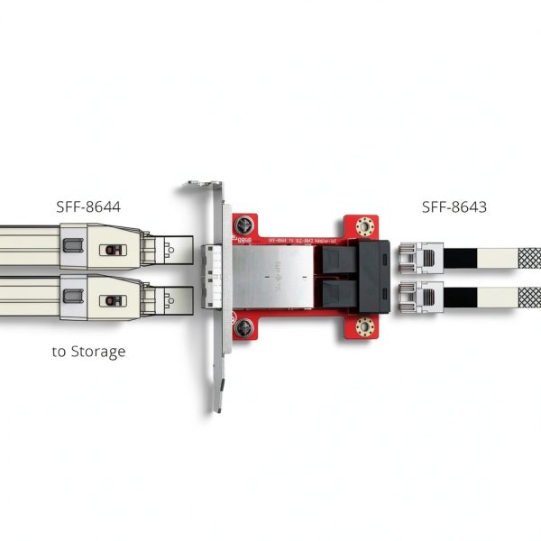 SFF-8643 to SFF-8644 Adapter 10Gtek Dual Port-3