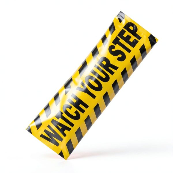 Step Sticker Safety Marker by SMART SIGN Yellow/Black 10x3 Vinyl Set-1
