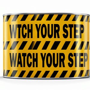 Step Sticker Safety Marker by SMART SIGN Yellow/Black 10x3 Vinyl Set-0