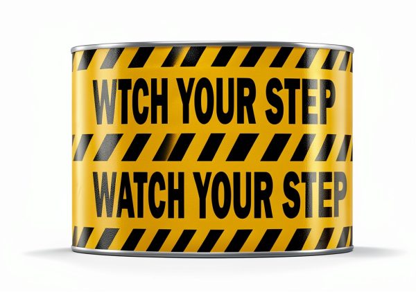 Step Sticker Safety Marker by SMART SIGN Yellow/Black 10x3 Vinyl Set-0