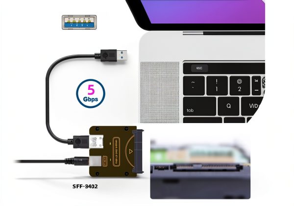 SFF 8482 SAS to USB 3.0 Adapter xiwai 5Gbps Male SATA Cable-1
