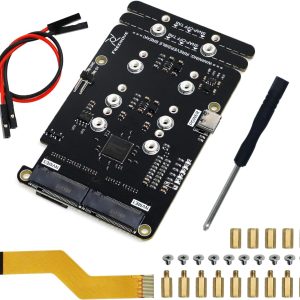 FREENOVE Quad M.2 SSD Adapter for Raspberry Pi 4 4 Slot PCIe 2.0-0