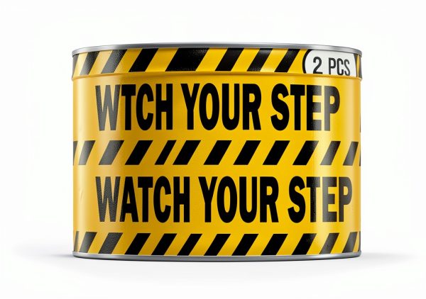 Step Sticker Safety Marker by SMART SIGN Yellow/Black 10x3 Vinyl Set-3