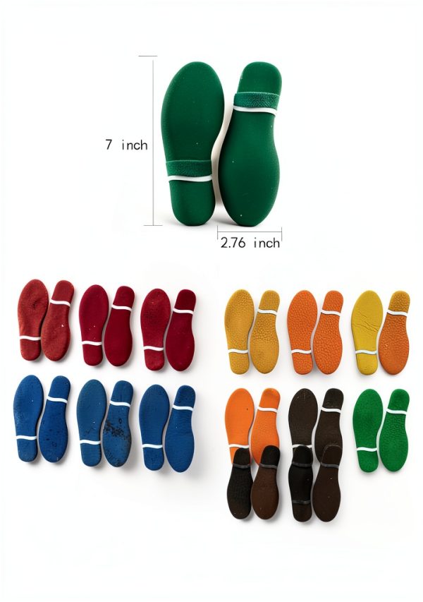 Footprints Floor Decals 7 Inch Shoe Stickers 6 Colors 18 Pairs-1