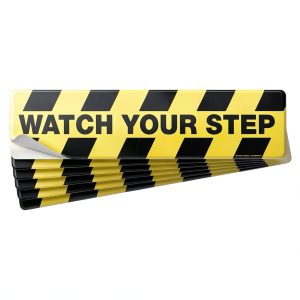 Watch Your Step Floor Decals iSYFIX – Self‑Adhesive Vinyl 20x5-0