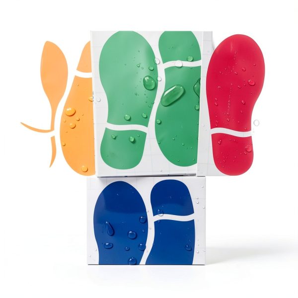 Footprints Floor Decals 7 Inch Shoe Stickers 6 Colors 18 Pairs-5