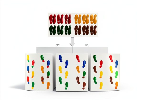 Footprints Floor Decals 7 Inch Shoe Stickers 6 Colors 18 Pairs-2
