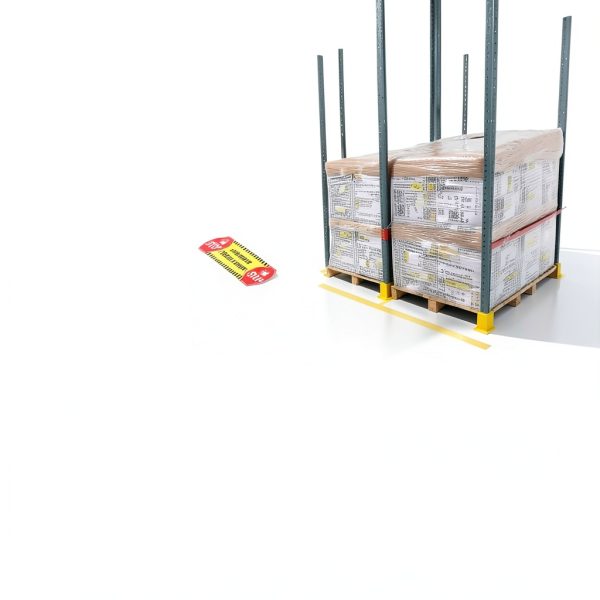 6 Pack Stop Look Out for Forklift Traffic Floor Sticker，24" × 6"，Vinyl Self-Adhesive-4