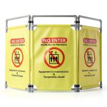 Safety Barricade 3-Panel Heavy Duty PVC Foldable Barrier by Iukar-0