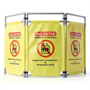 Safety Barricade 3-Panel Heavy Duty PVC Foldable Barrier by Iukar-0