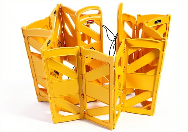 Rubbermaid Mobile Plastic Safety Sign 13 Foot Yellow Barrier for-7