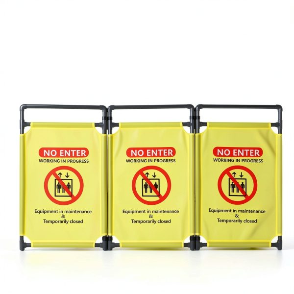 Safety Barricade 3-Panel Heavy Duty PVC Foldable Barrier by Iukar-2