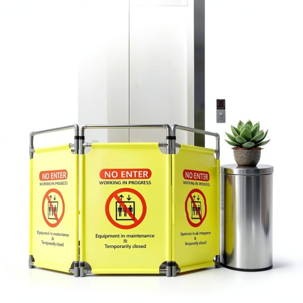 Safety Barricade 3-Panel Heavy Duty PVC Foldable Barrier by Iukar-1