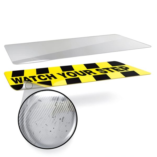 Watch Your Step Floor Decals iSYFIX – Self‑Adhesive Vinyl 20x5-2