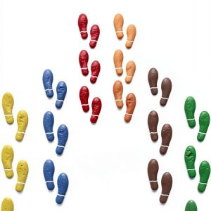 Footprints Floor Decals 7 Inch Shoe Stickers 6 Colors 18 Pairs-0