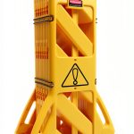 Rubbermaid Mobile Plastic Safety Sign 13 Foot Yellow Barrier for-0