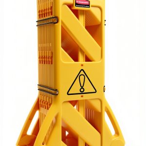 Rubbermaid Mobile Plastic Safety Sign 13 Foot Yellow Barrier for-0
