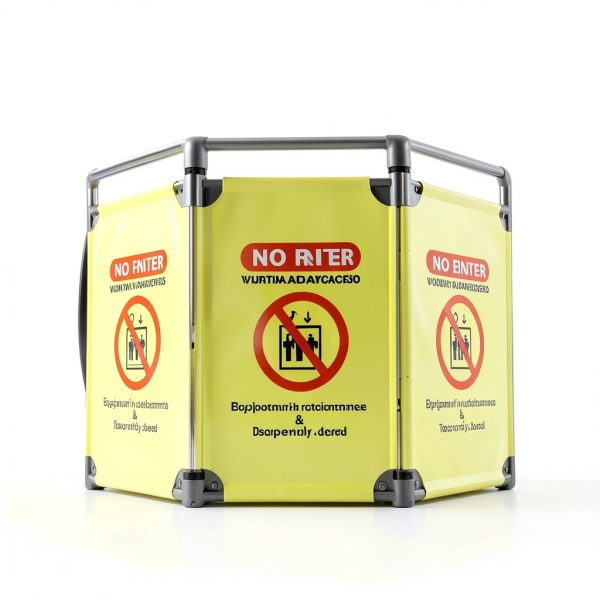 Safety Barricade 3-Panel Heavy Duty PVC Foldable Barrier by Iukar-3