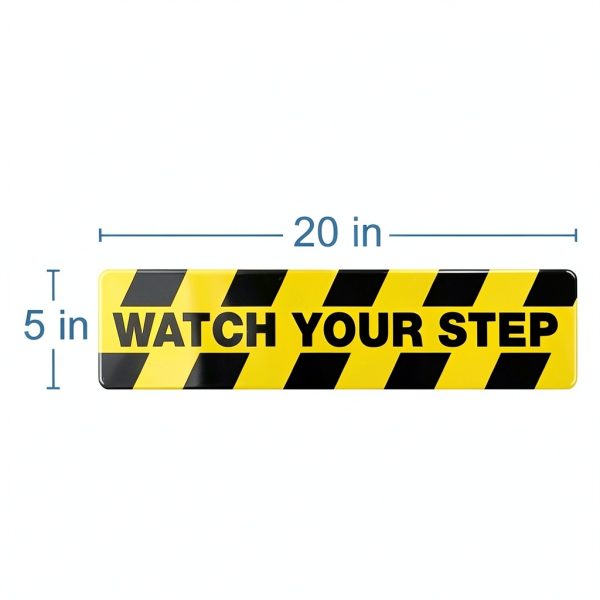 Watch Your Step Floor Decals iSYFIX – Self‑Adhesive Vinyl 20x5-1