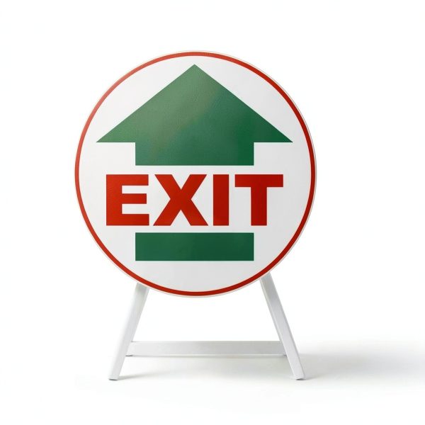 Exit Anti-Slip Floor Stickers 5 YIKIADA 17x17 Waterproof Vinyl Sign-6