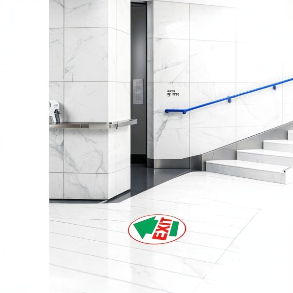Exit Anti-Slip Floor Stickers 5 YIKIADA 17x17 Waterproof Vinyl Sign-3