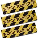 Watch Your Step Sign Sticker 3 Pack Domthent 6x24in Slip Decals-0