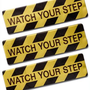 Watch Your Step Sign Sticker 3 Pack Domthent 6x24in Slip Decals-0